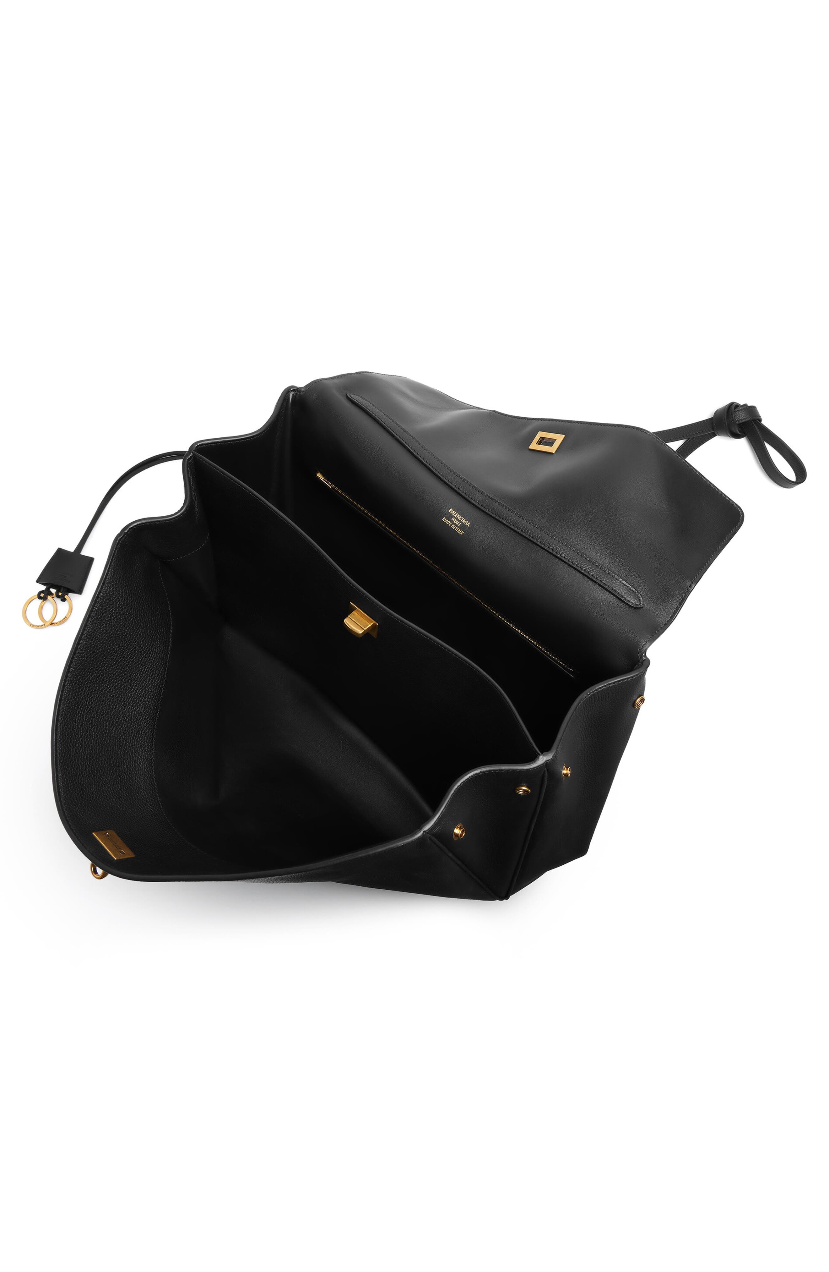 Balenciaga Large Rodeo Leather Shoulder Bag in 1000 Black at Nordstrom - 4