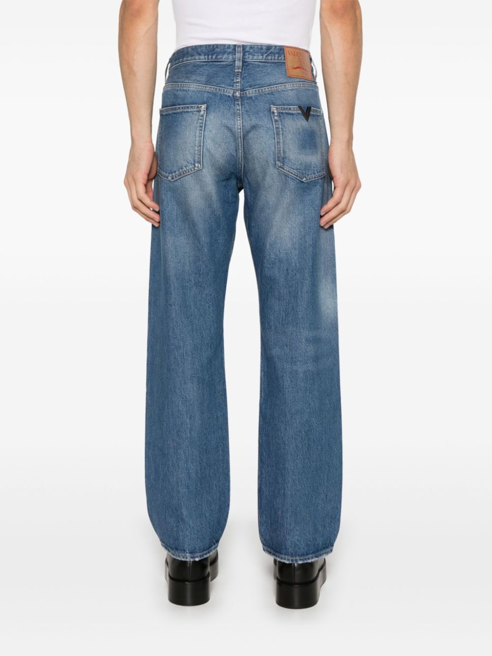 logo-plaque straight-leg jeans - 4