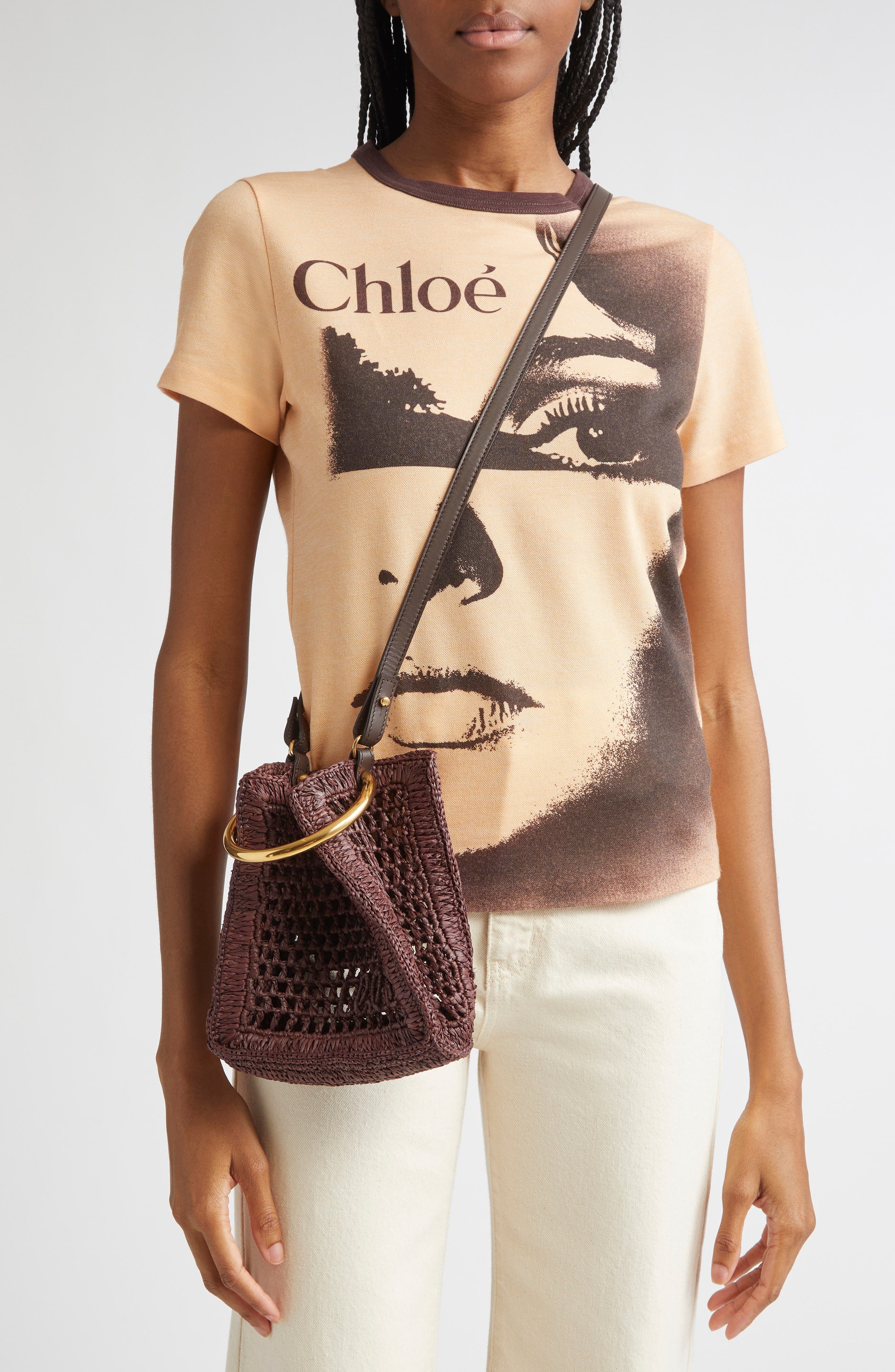 Chloé Mini Summer Banana Raffia Tote in Kohl Brown at Nordstrom - 2