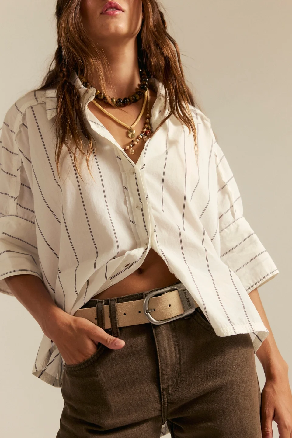We The Free Seaside Cotton Stripe Shirt - 1