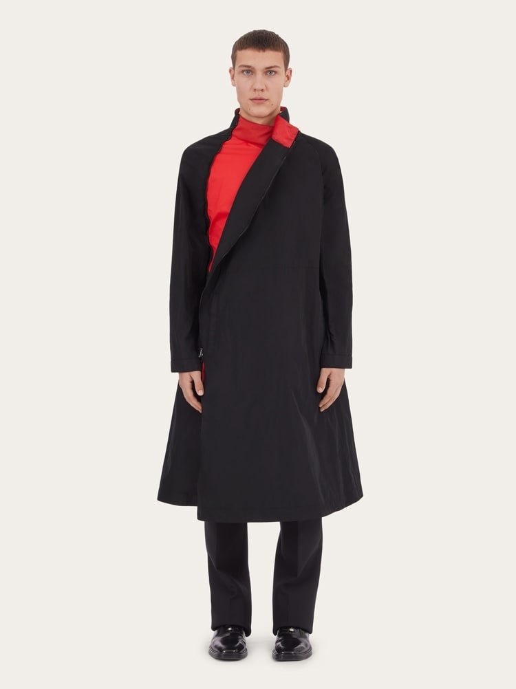 DUAL TONE RAIN COAT IN RECYCLED FABRIC - 5