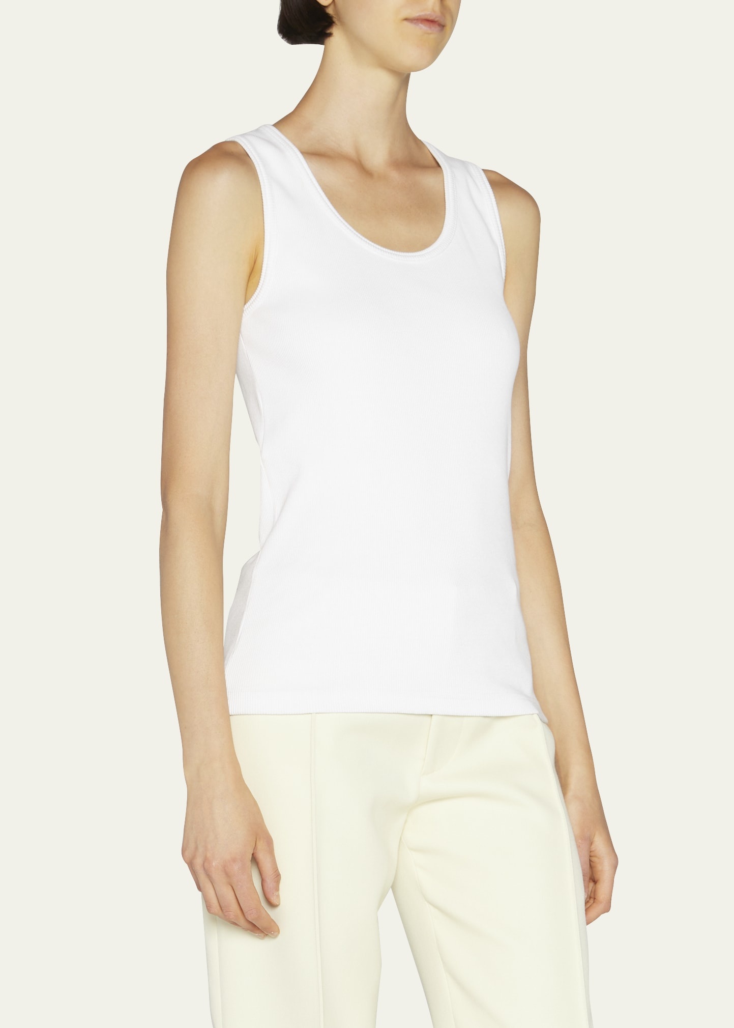 Dry Stretch Cotton Ribbed Tank Top - 4