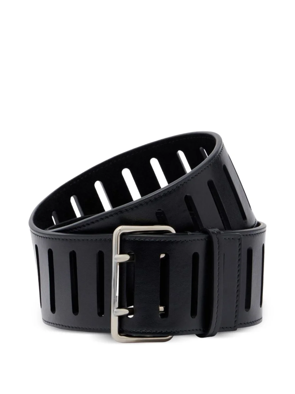 cut-out leather belt - 1