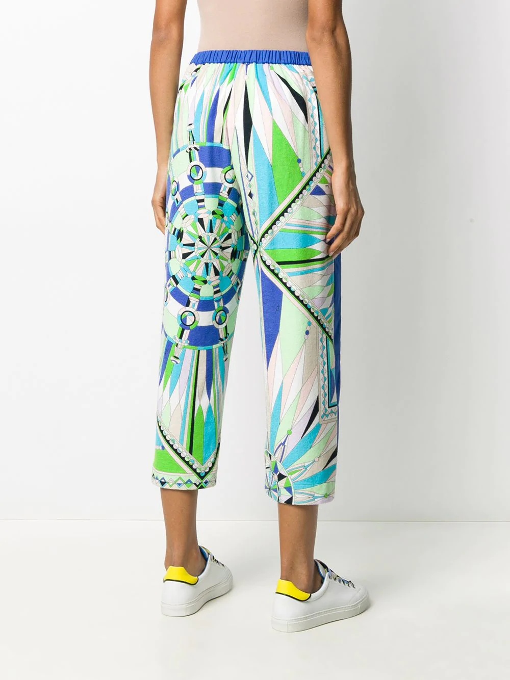 Bes print cropped trousers - 4