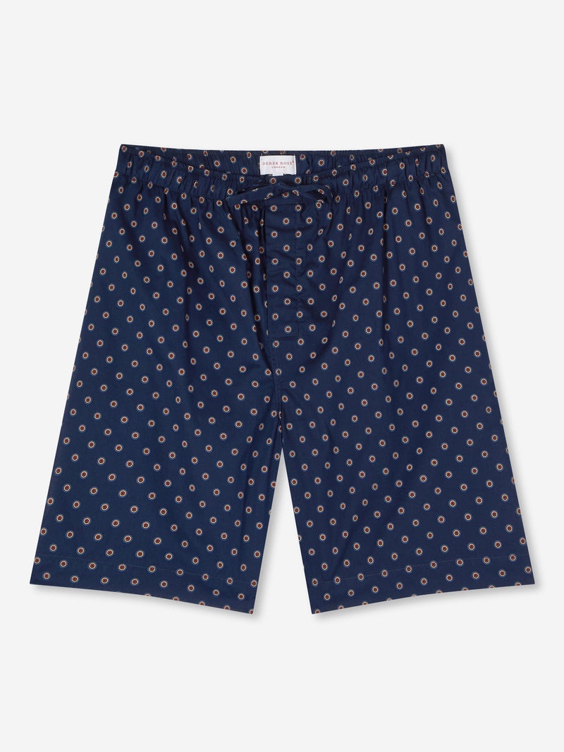 Men's Lounge Shorts Nelson 90 Cotton Batiste Navy - 1