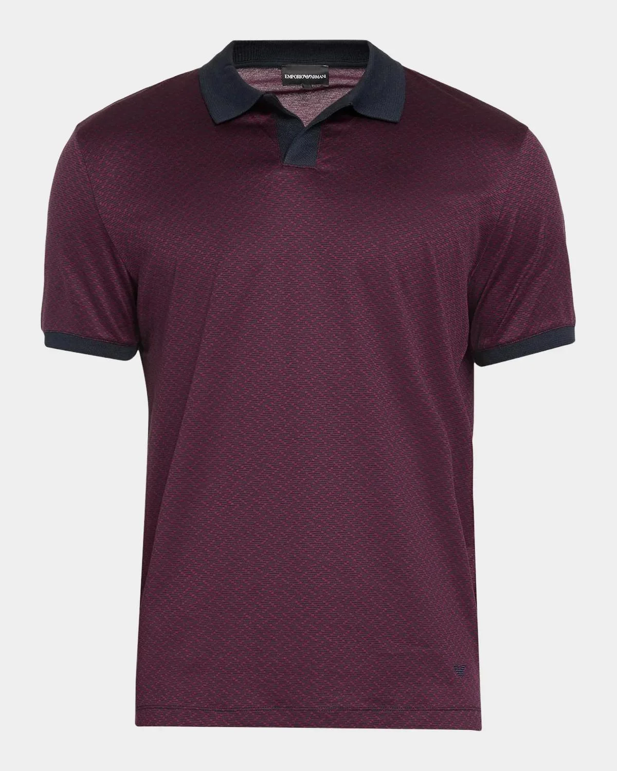 Men's Zigzag Lyocell and Cotton Polo Shirt - 1