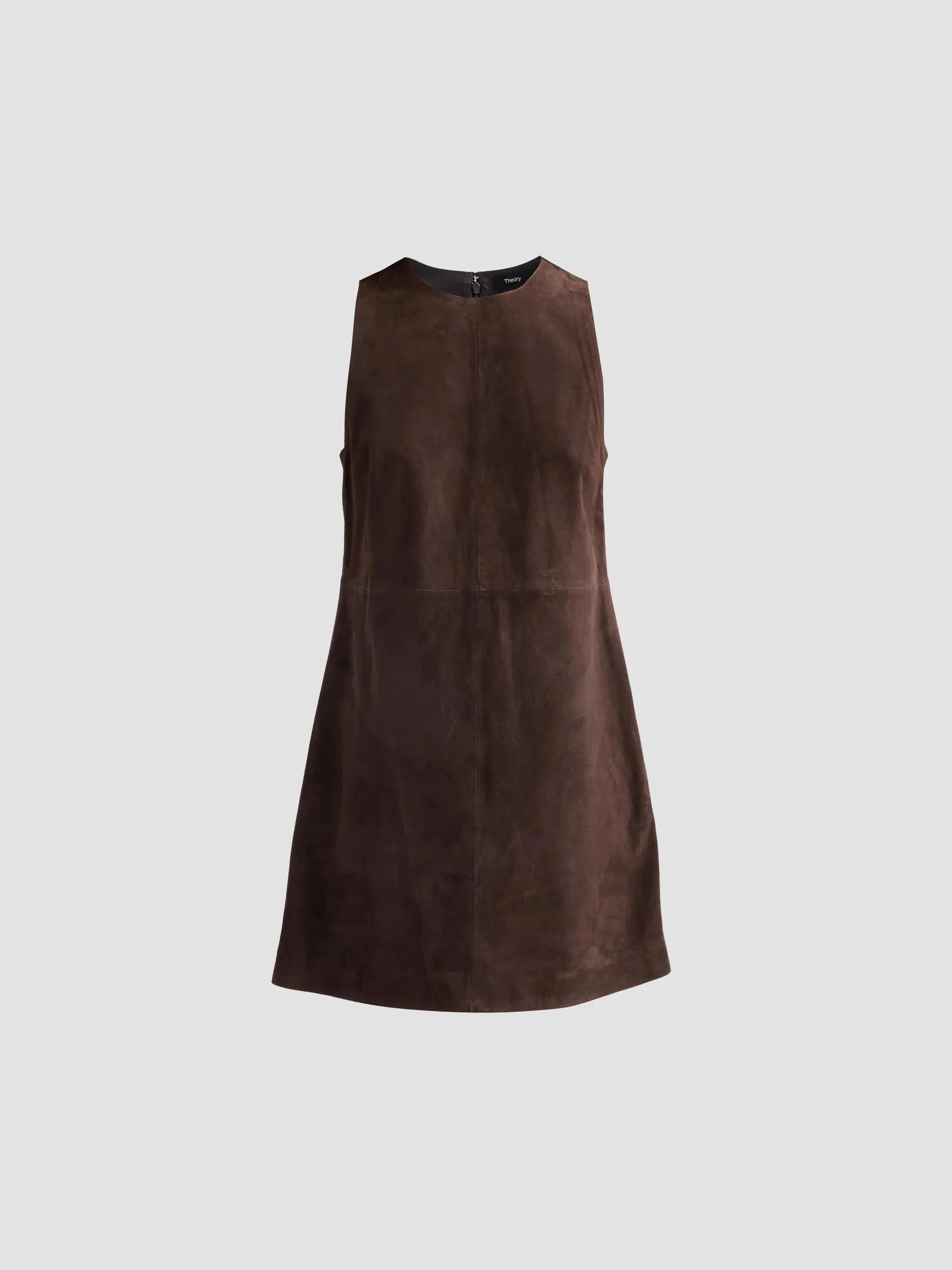 Women's Suede Shift Mini Dress - Cacao - 1