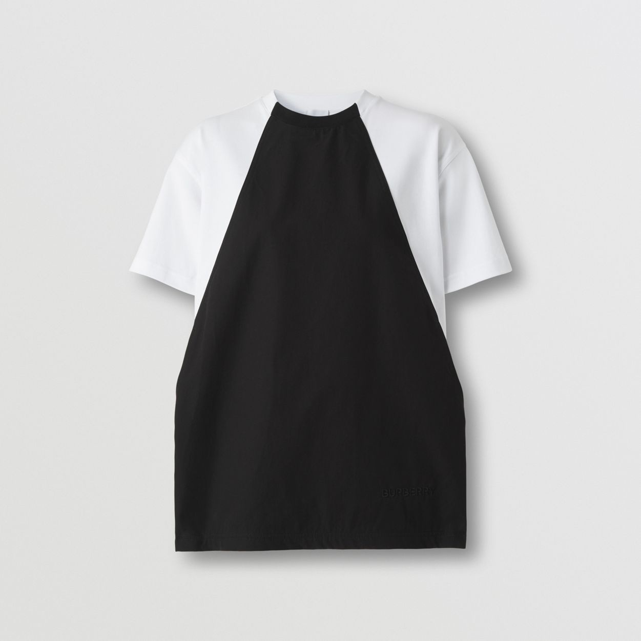 Geometric Panel Cotton Oversized T-shirt - 1