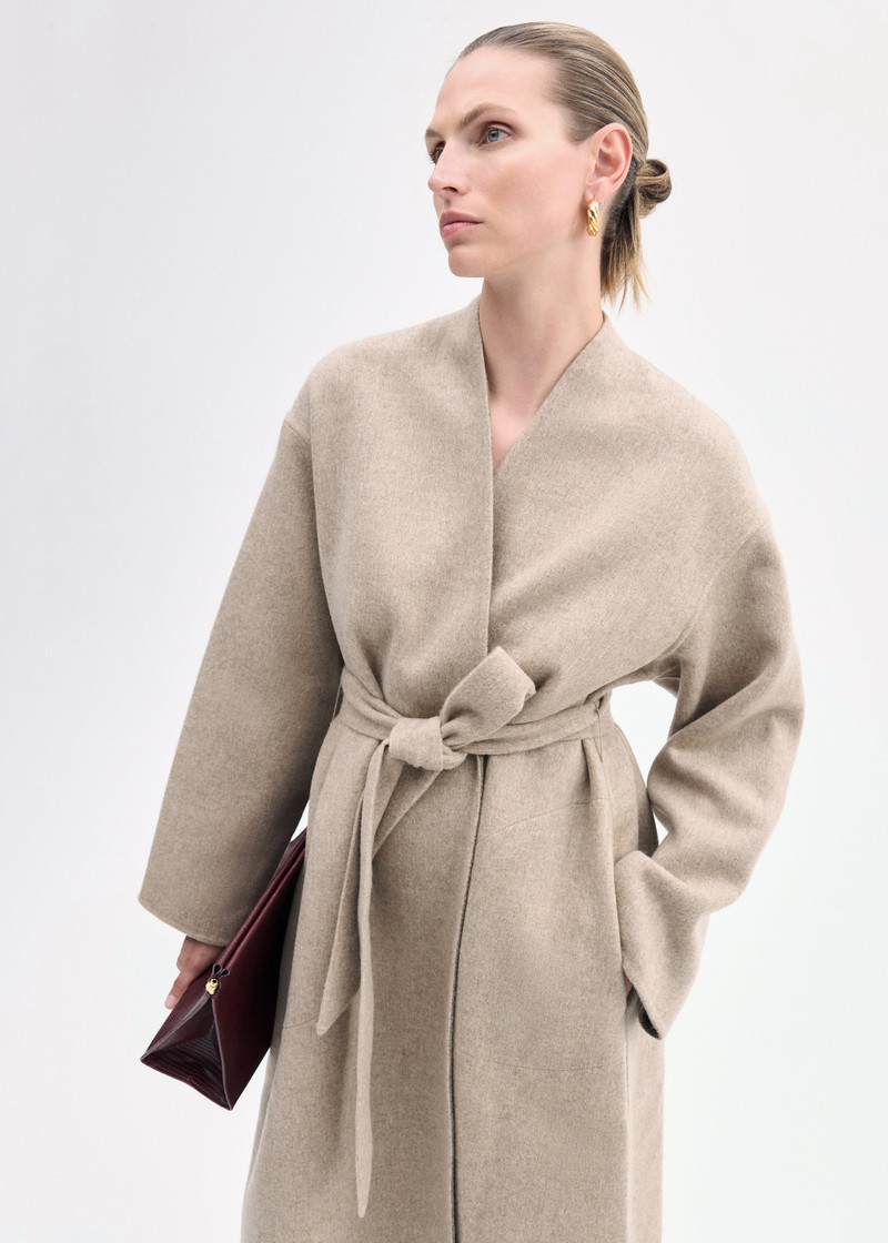 Wrap Coat in Double Faced Wool Cashmere 5