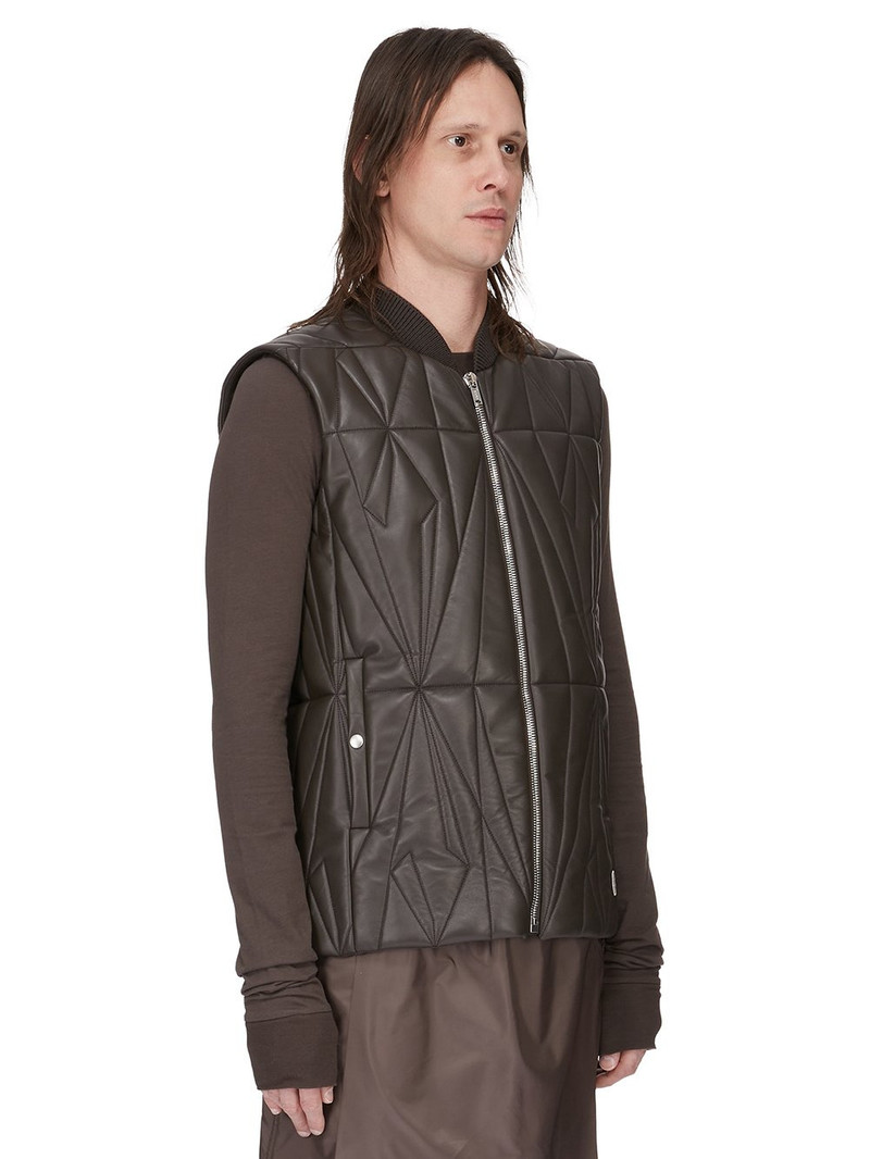 Rick Owens Moncler + Rick Owens Brown Geocamo Flight Vest outlook