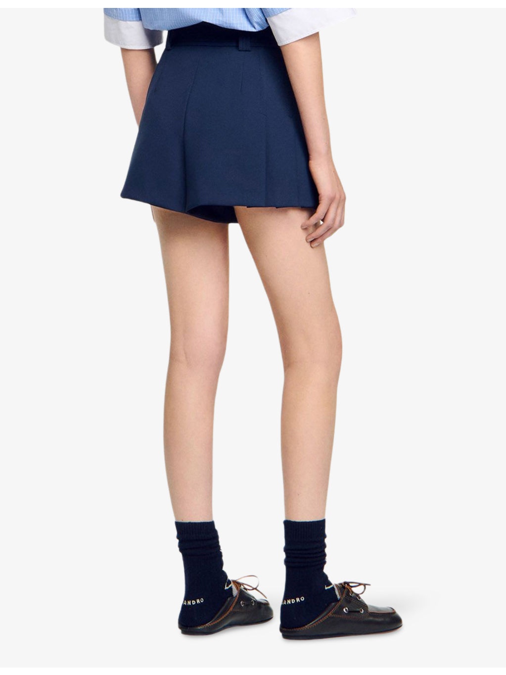 High-Rise Pleated Stretch-Woven Shorts - 4