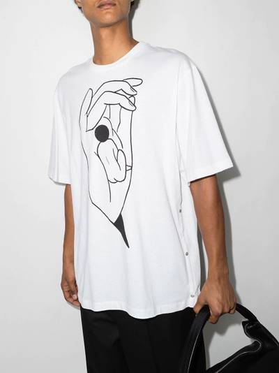 Lemaire graphic-print cotton T-shirt outlook