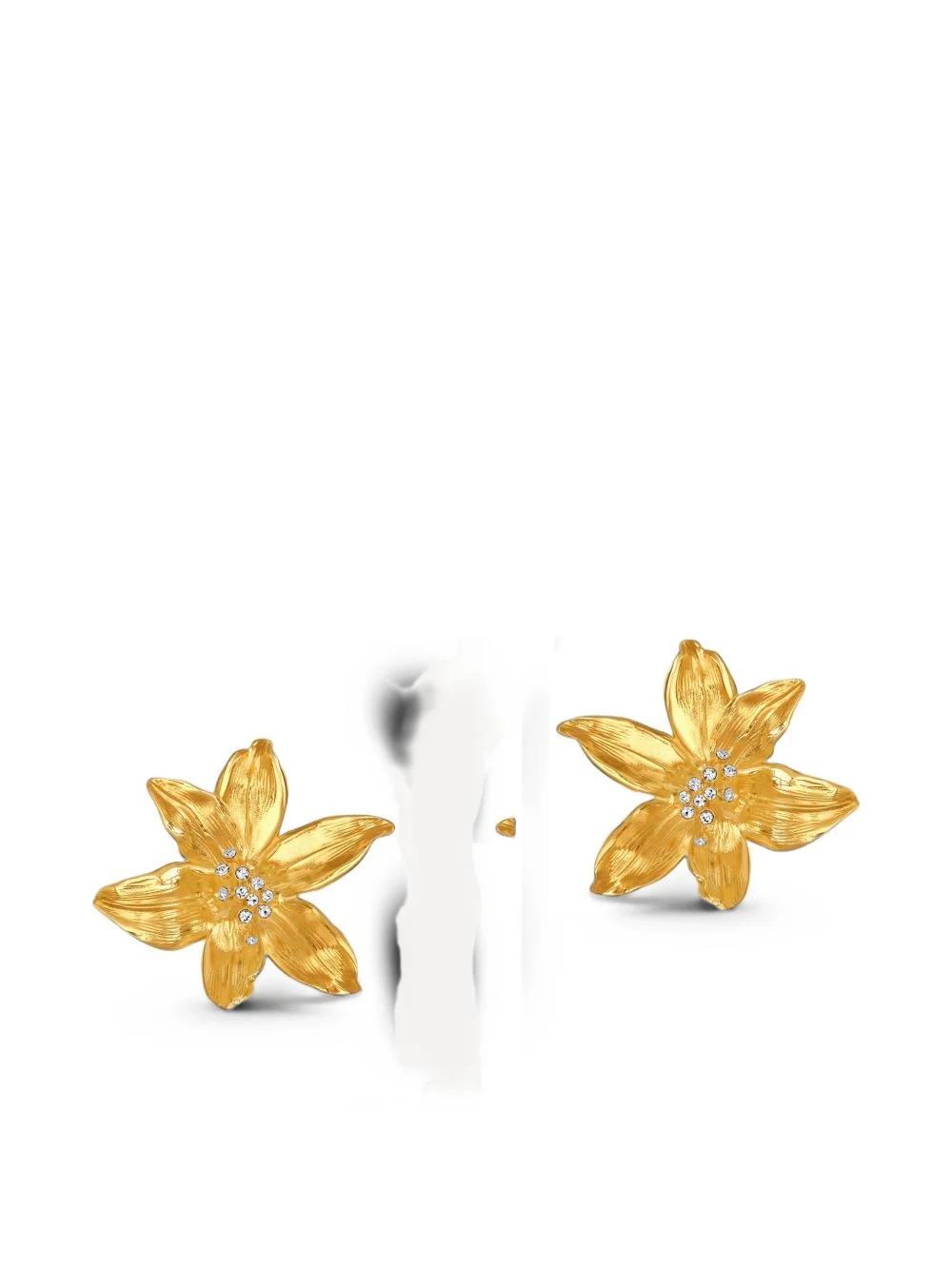 crystal-embellished Lily earrings - 1
