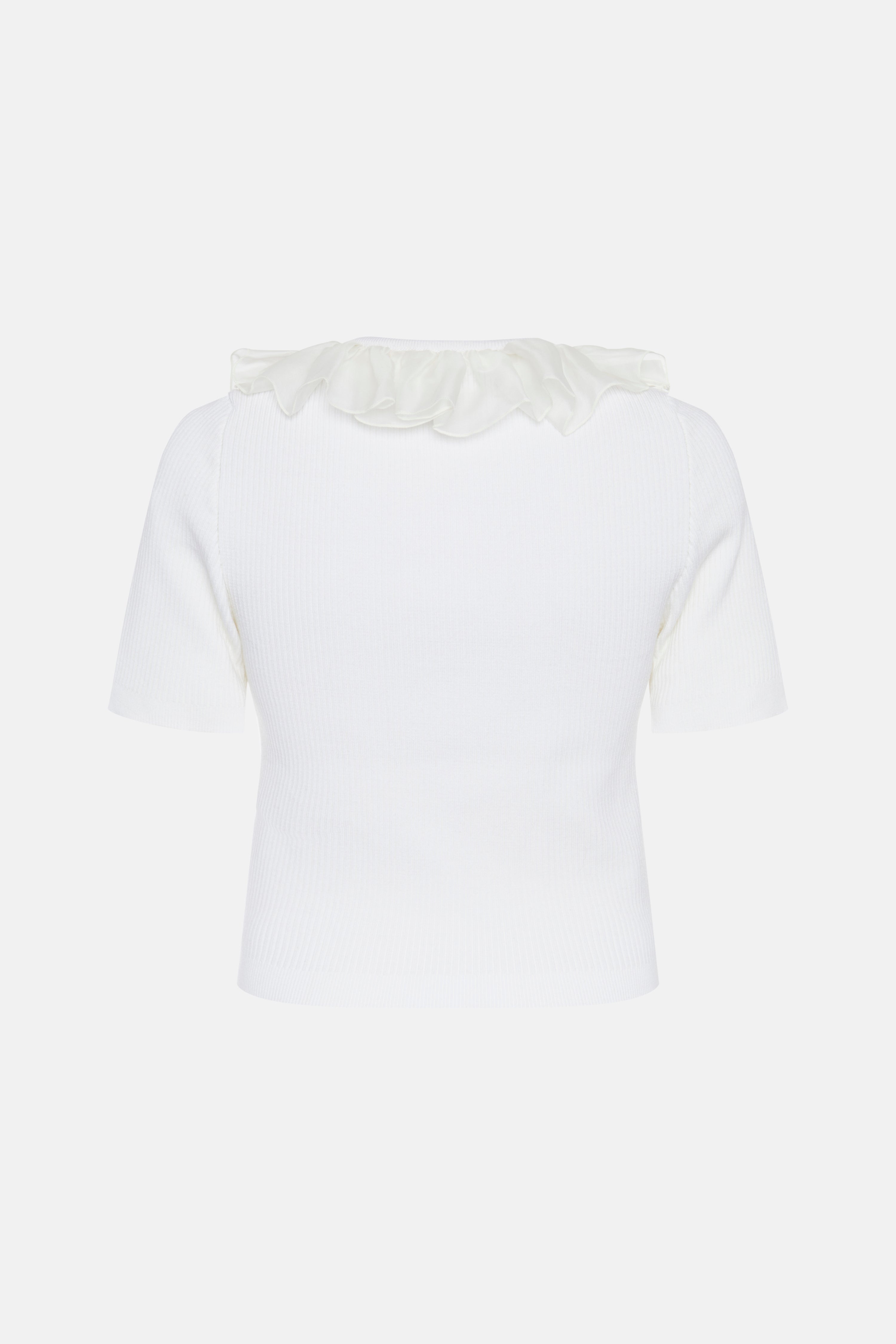 MERINO TOP WITH ORGANZA - 2