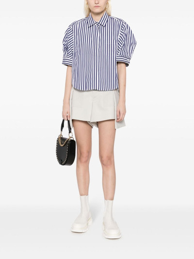 sacai panelled thigh-length shorts outlook