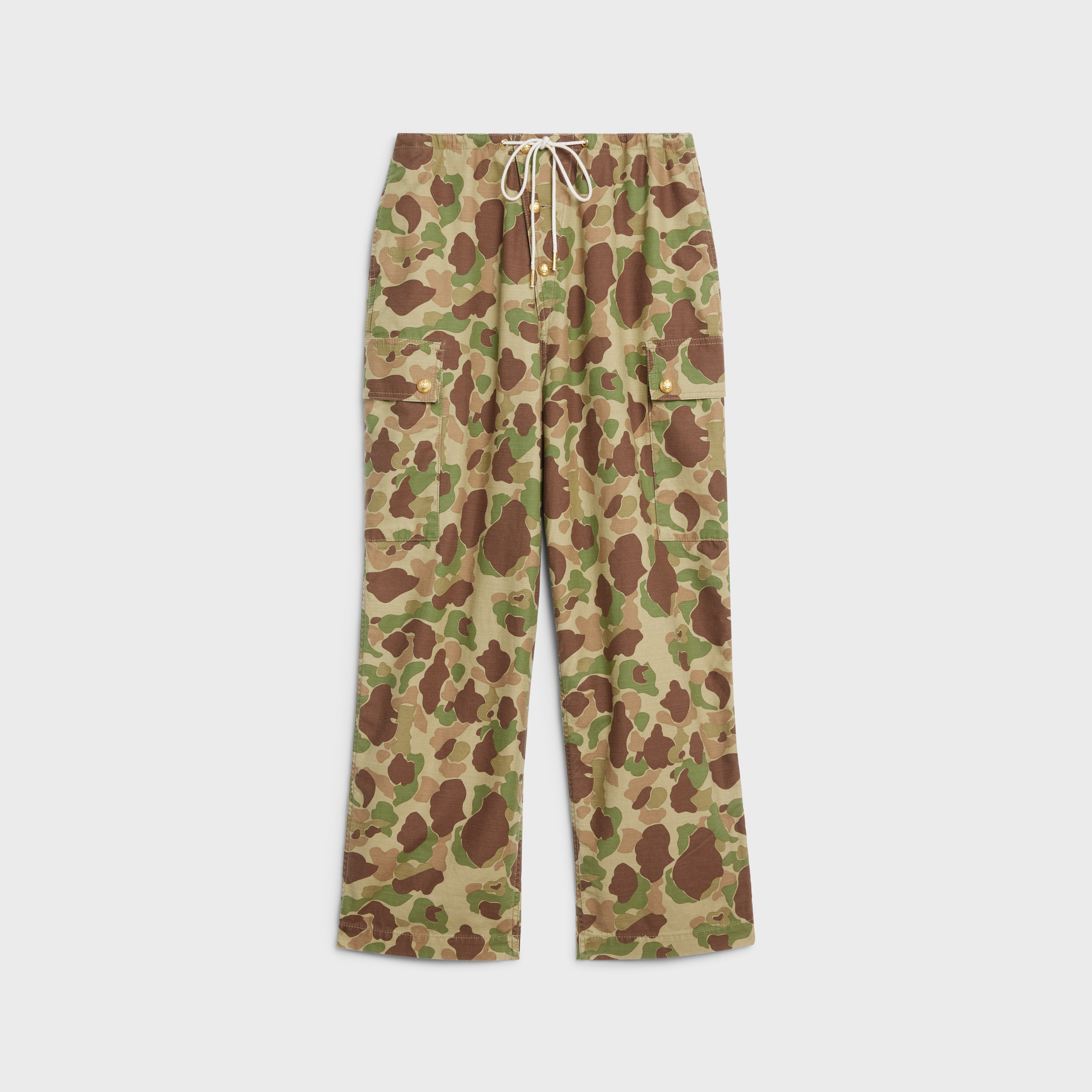 CARGO PANTS IN CAMOUFLAGE COTTON - 1