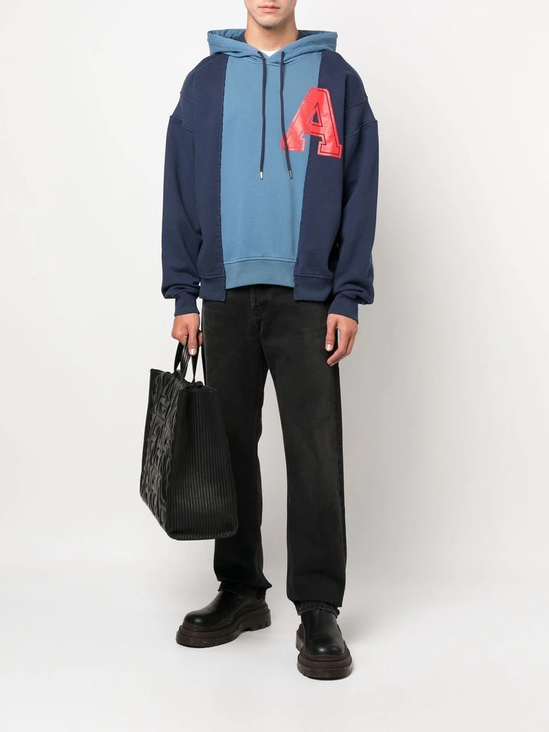 Ambush panelled logo-print hoodie outlook
