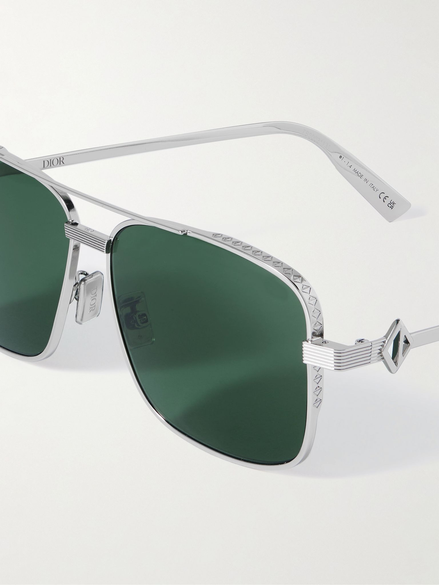 CD Diamond S9U Square-Frame Silver-Tone Sunglasses Silver - 3