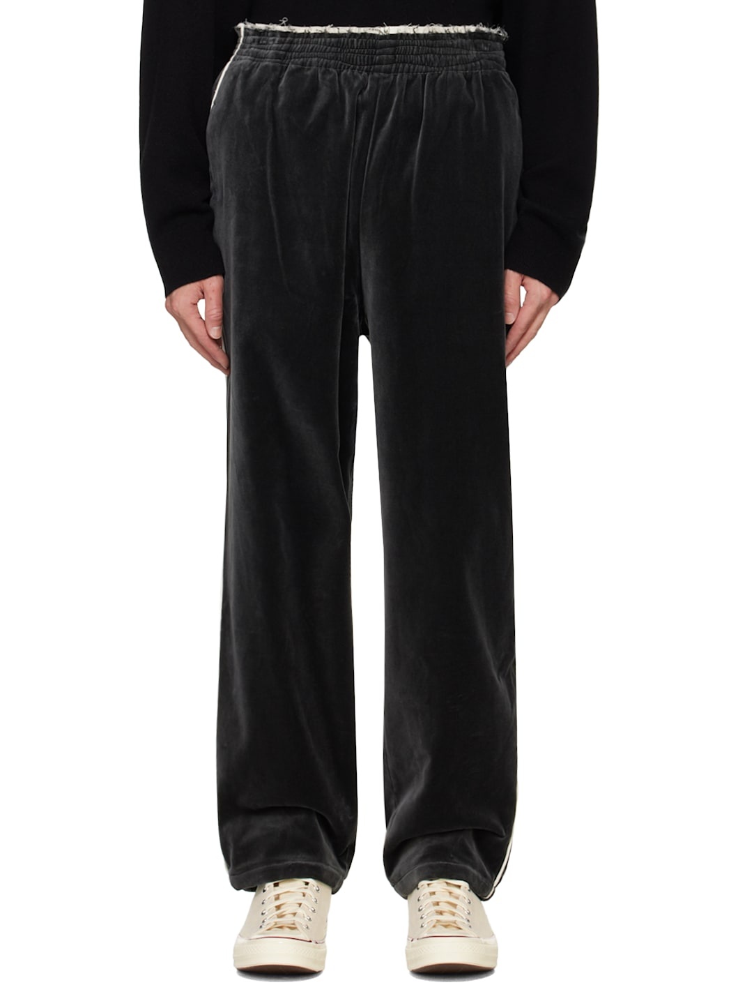 Gray Piping Sweatpants - 1