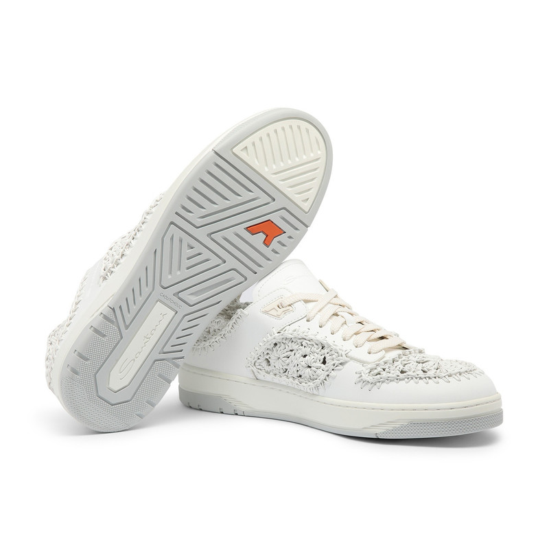 Men's white leather Sneak-Air sneaker 3