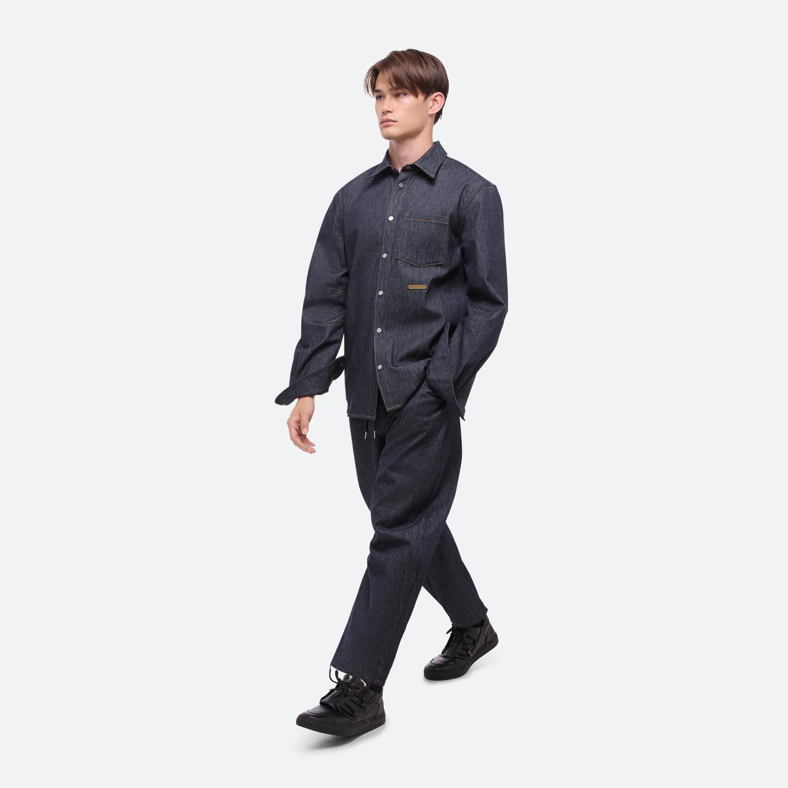 CURVED CLASSIC DENIM SHIRT - 7