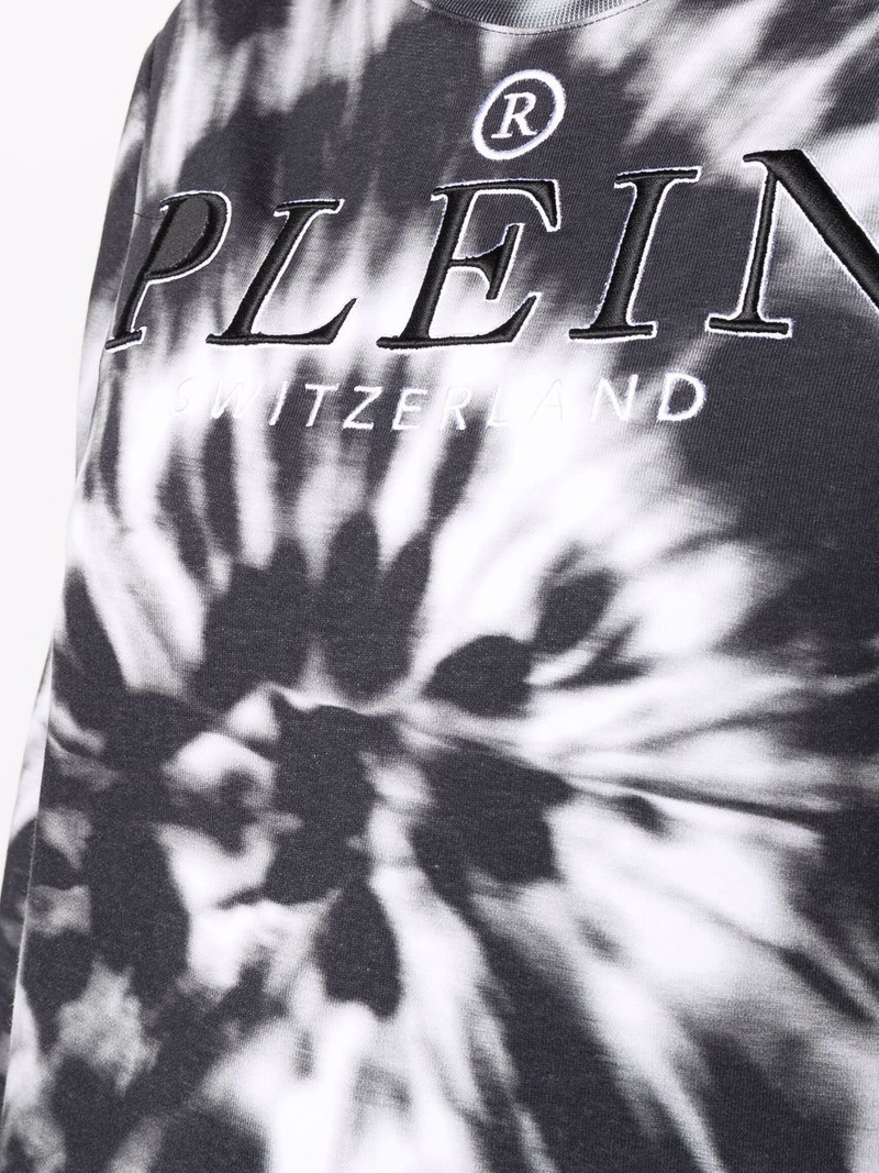 logo-embroidered tie-dye sweatshirt 5
