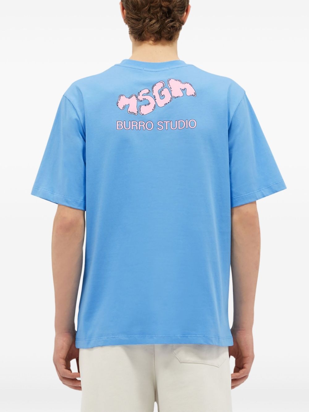 ★MSGM★Burro スタジオ マンツーマンTシャツ MSGM graphic-print T-shirt | farfetch | REVERSIBLE