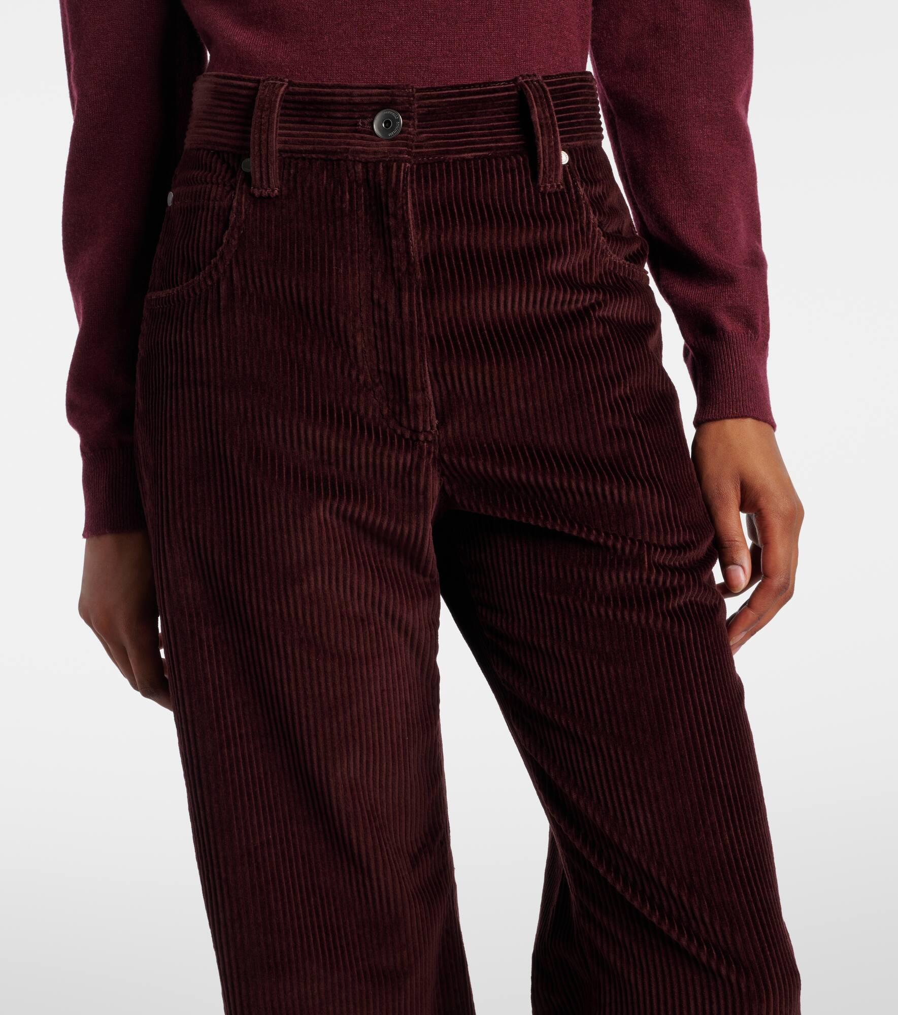 Monili corduroy straight pants - 4