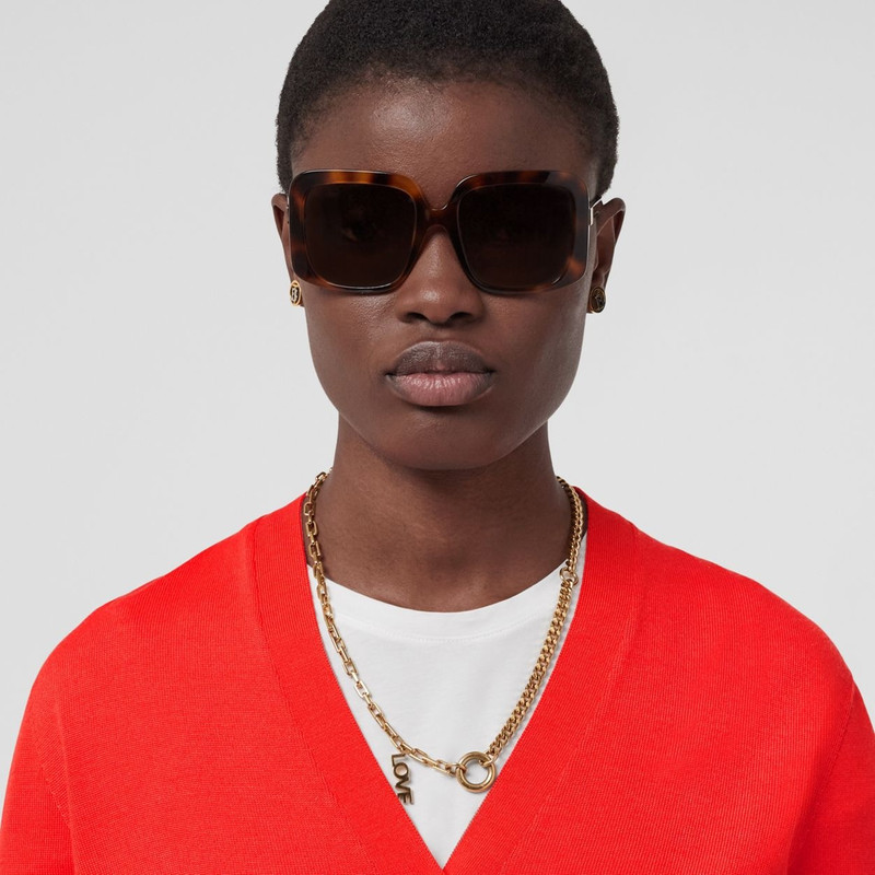 Monogram Motif Wool Silk Blend Cardigan 3