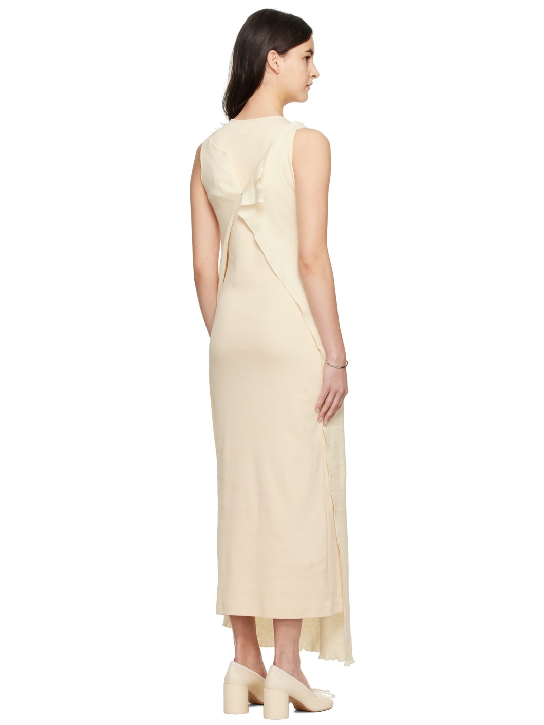 Beige Layered Maxi Dress - 3