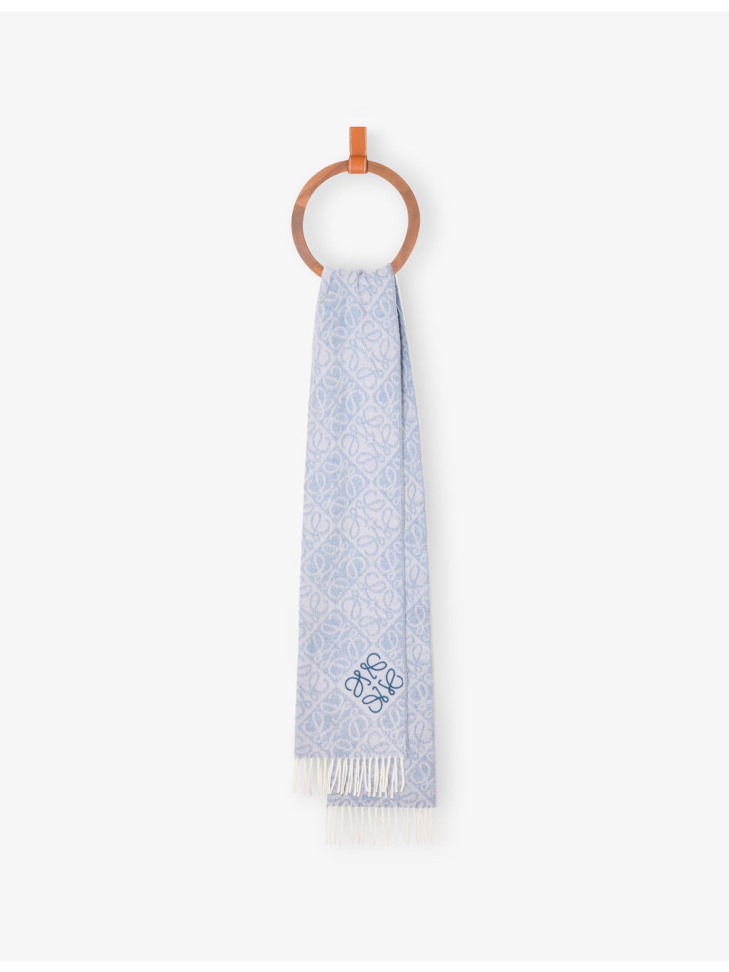 Anagram-Pattern Wool And Cashmere-Blend Scarf - 3