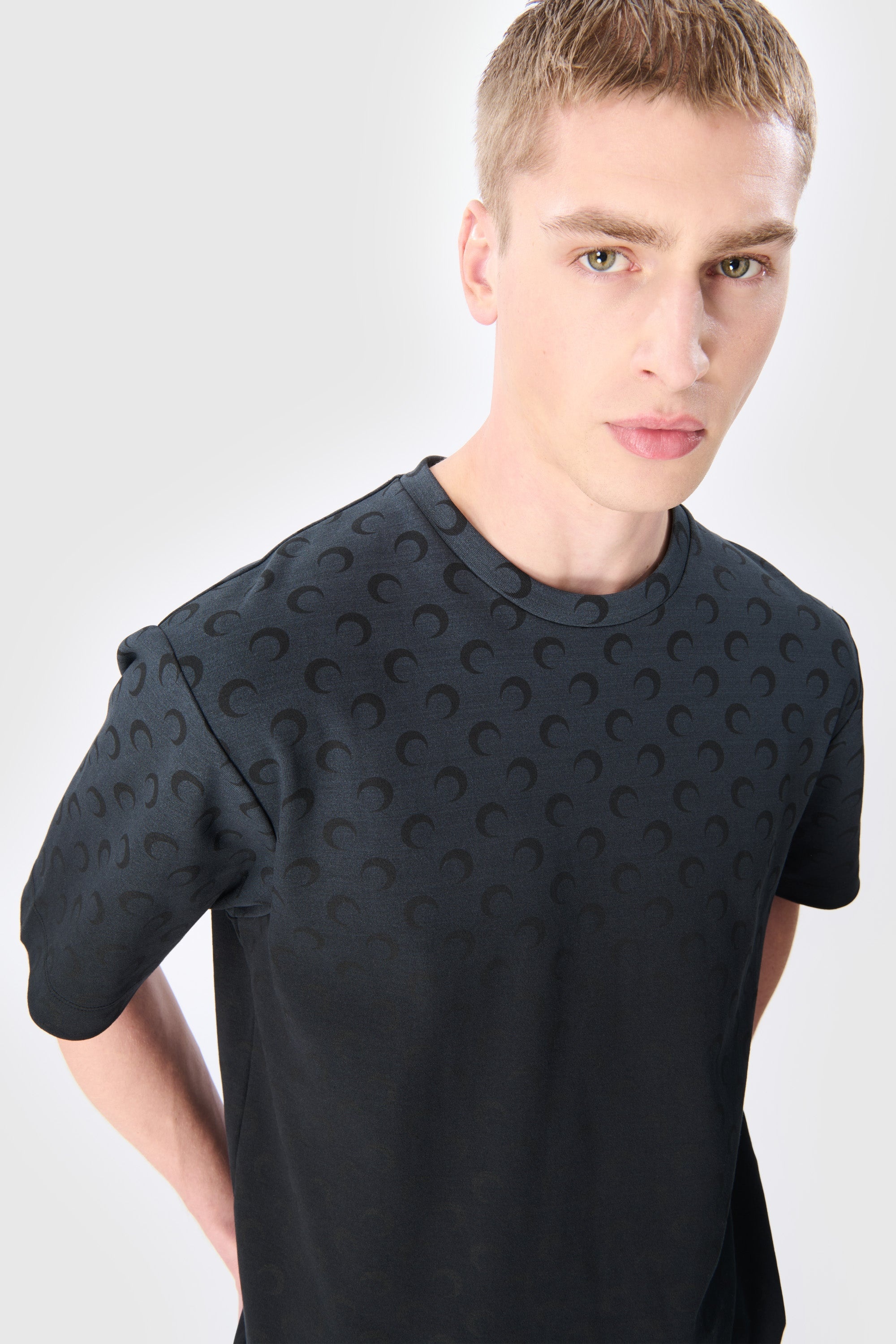 Marine Serre Cotton Jersey Loose Fit T-Shirt | REVERSIBLE
