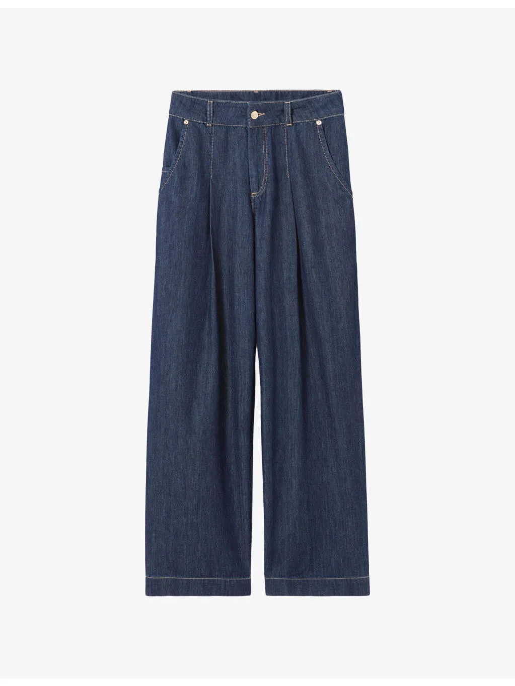 Straight-Leg Mid-Rise Denim Jeans - 1