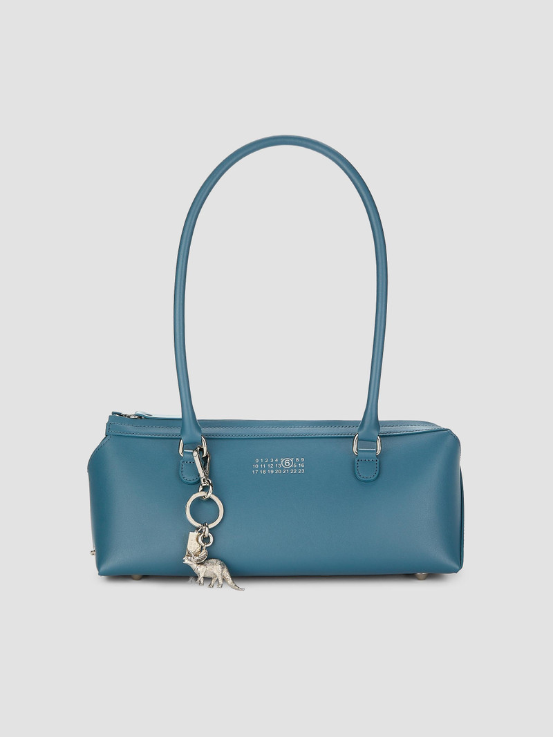 Women's New Bauletto Medium Leather Bowler - Petrol 1
