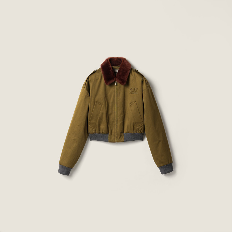 Cotton satin bomber jacket 1