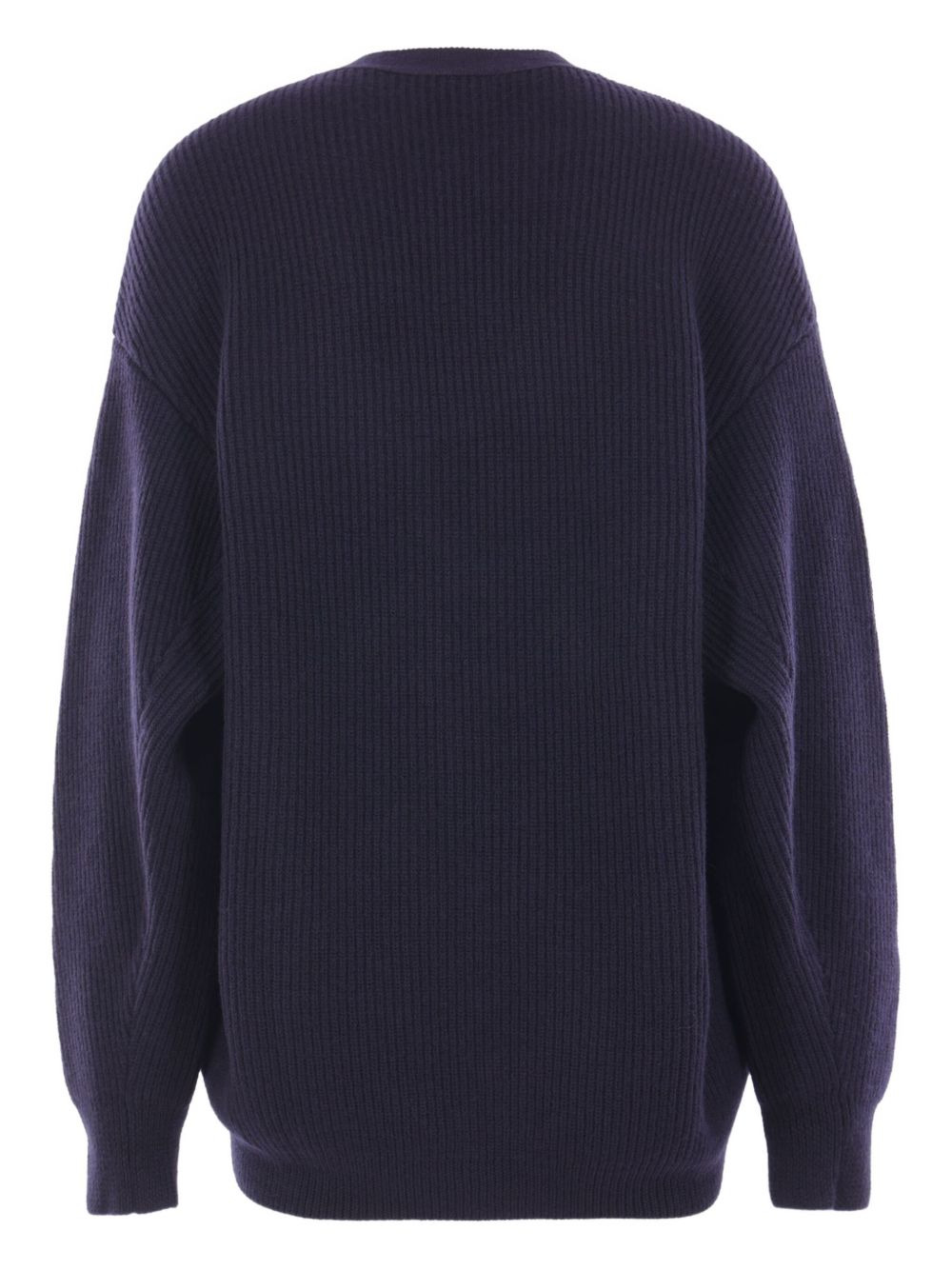 ribbed wool cardigan - 2