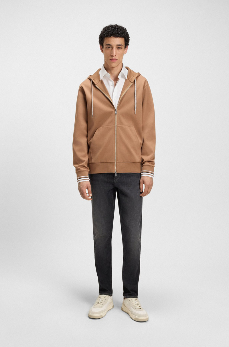 BOSS SLIM-FIT JEANS IN BLACK STRETCH DENIM outlook