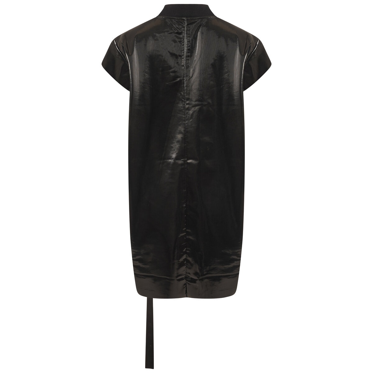 Shiny Sleeveless Jumbo T-Shirt in Black - 2
