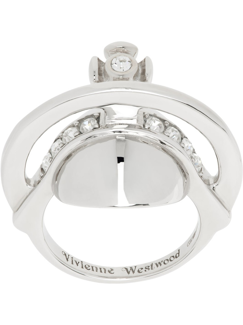 Silver Solid Orb Ring 1