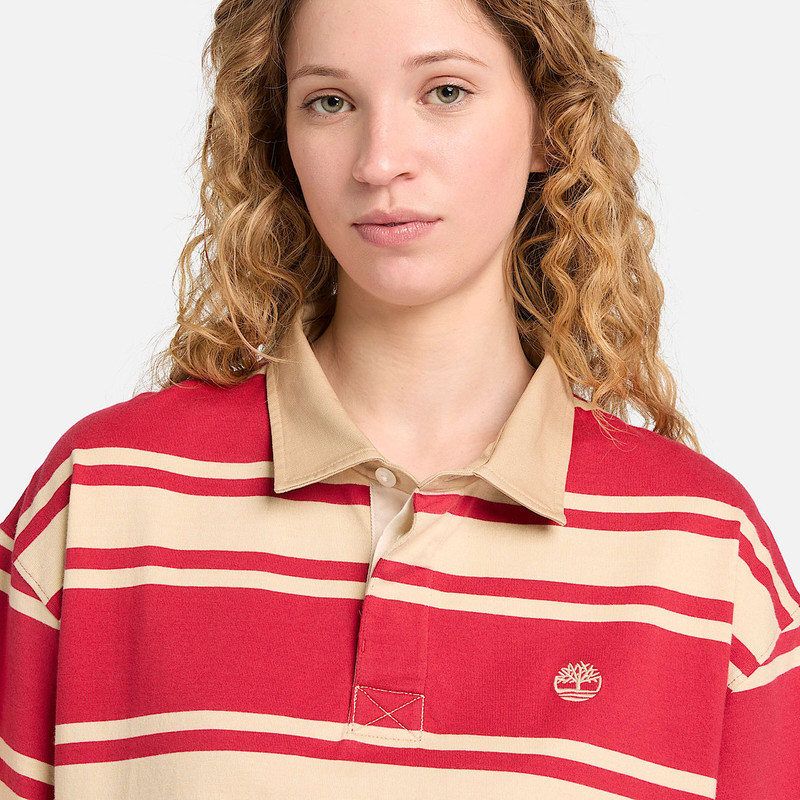 Striped Short-Sleeve Rugby Polo 9