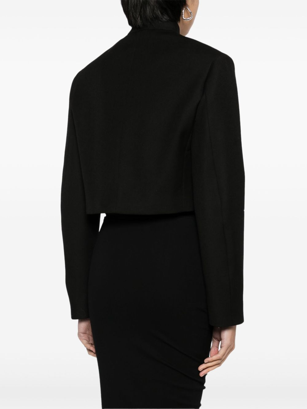 double-breasted cropped jacket - 4