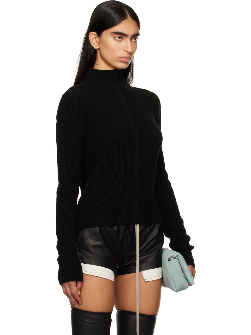Black Porterville Headon DBL Lupetto Turtleneck - 2