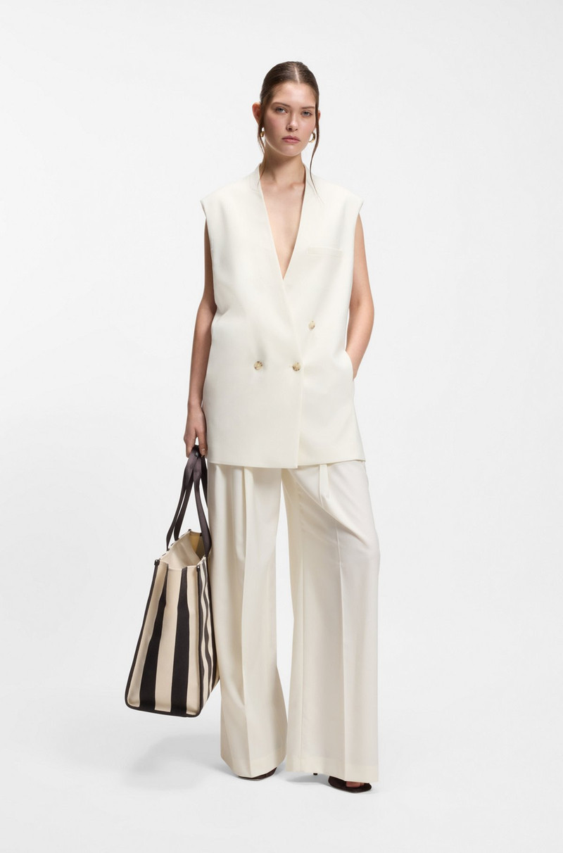 BOSS SLEEVELESS RELAXED-FIT BLAZER IN A WOOL BLEND outlook