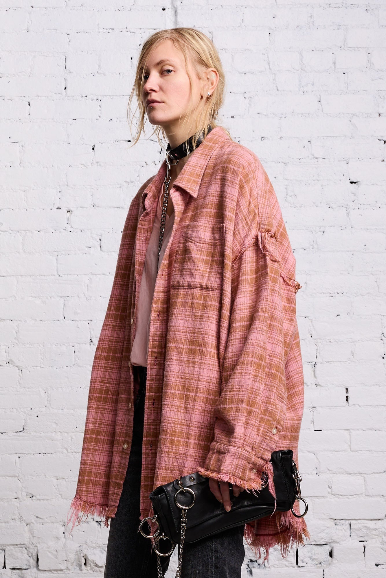 SHREDDED DROP NECK - PINK OVERDYE - 2