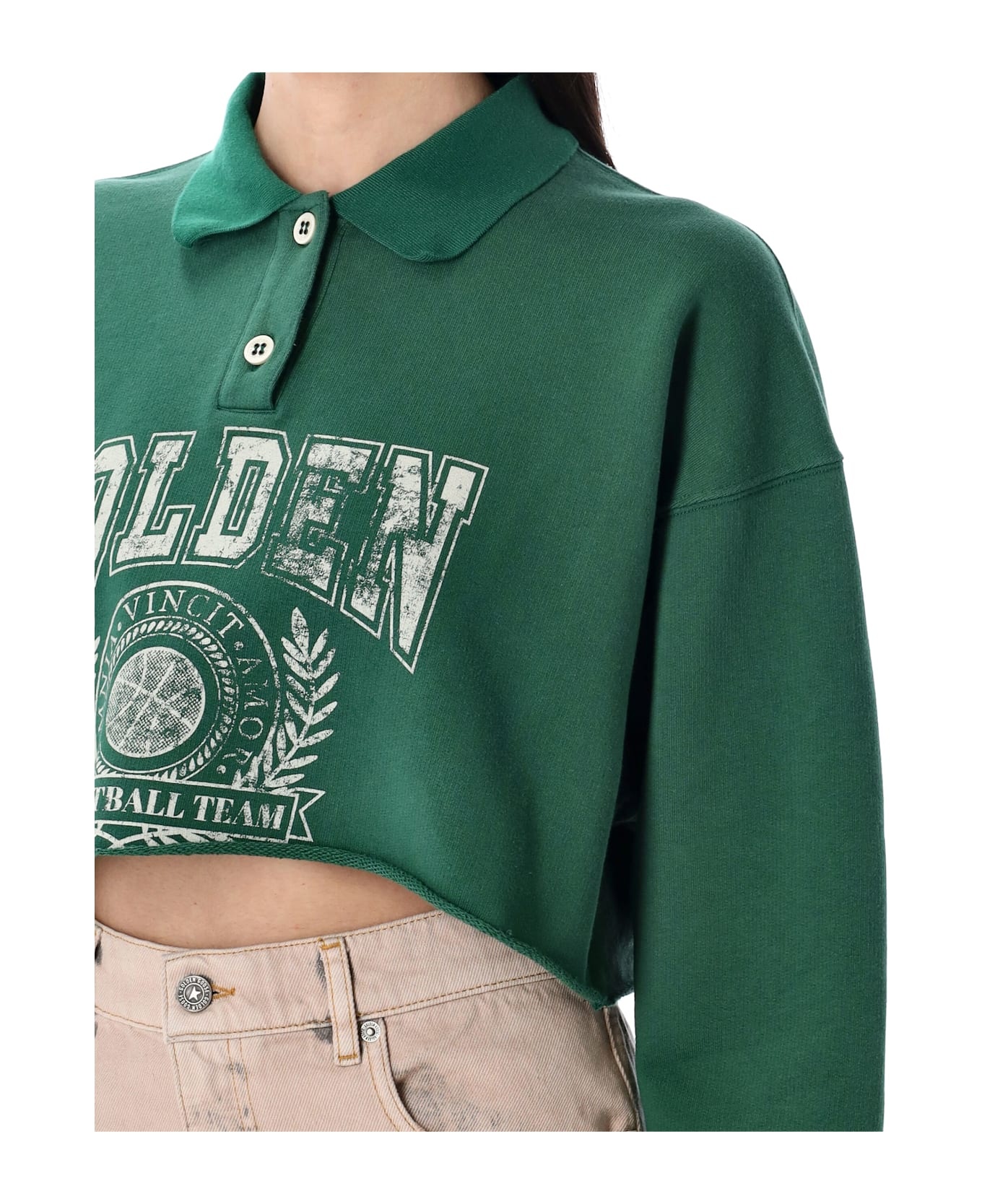 Cropped Fleece Polo - 3