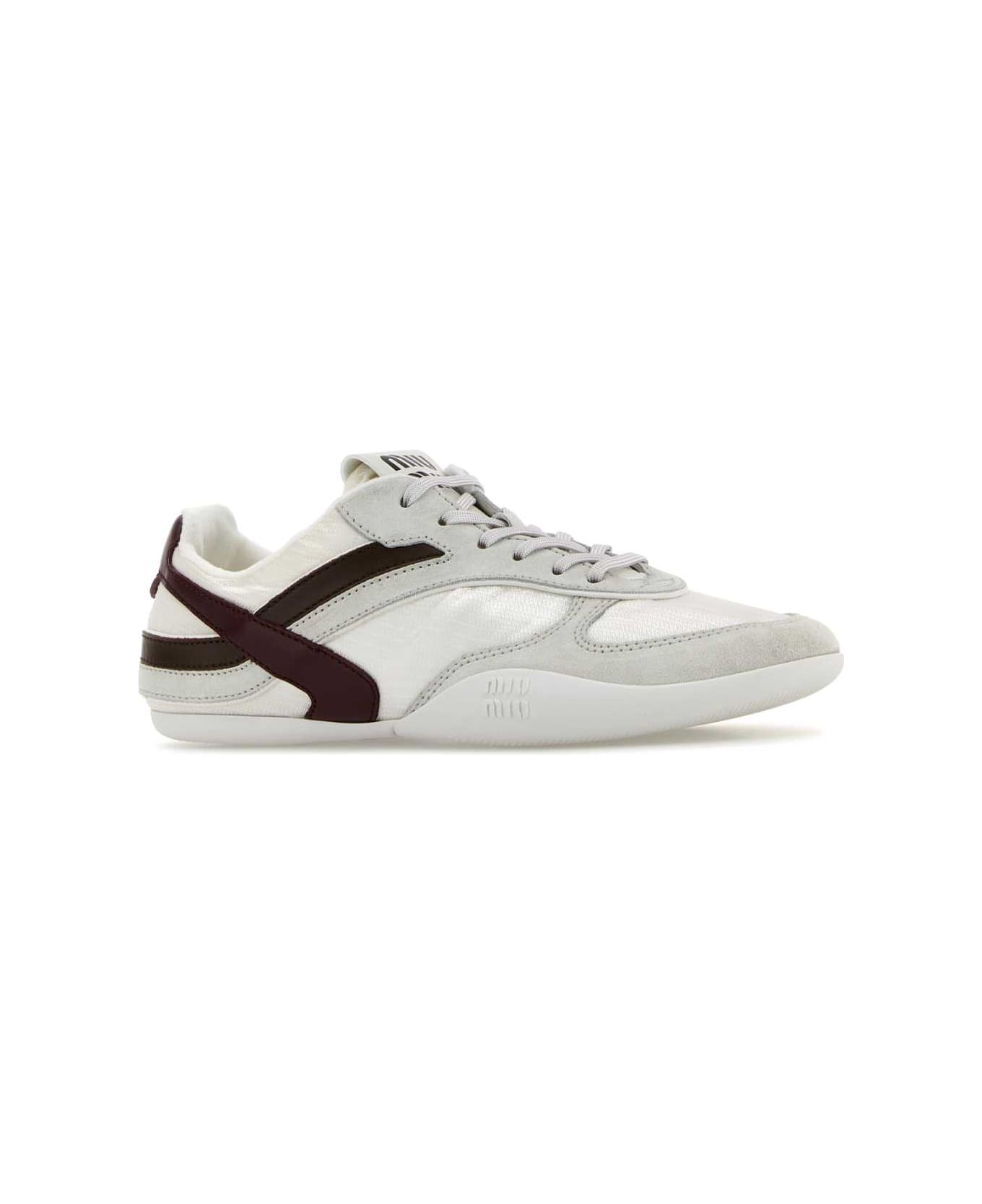 Two-tone Tech Fabric And Suede Gymnasium Sneakers - 2