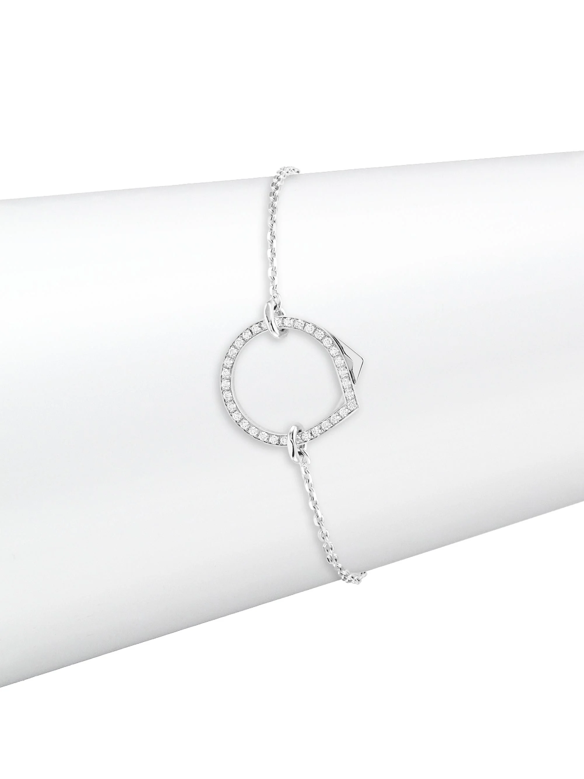 Women's Antifer 18K White Gold & 0.2 TCW Pavé Diamond Pendant Bracelet - White Gold - 1