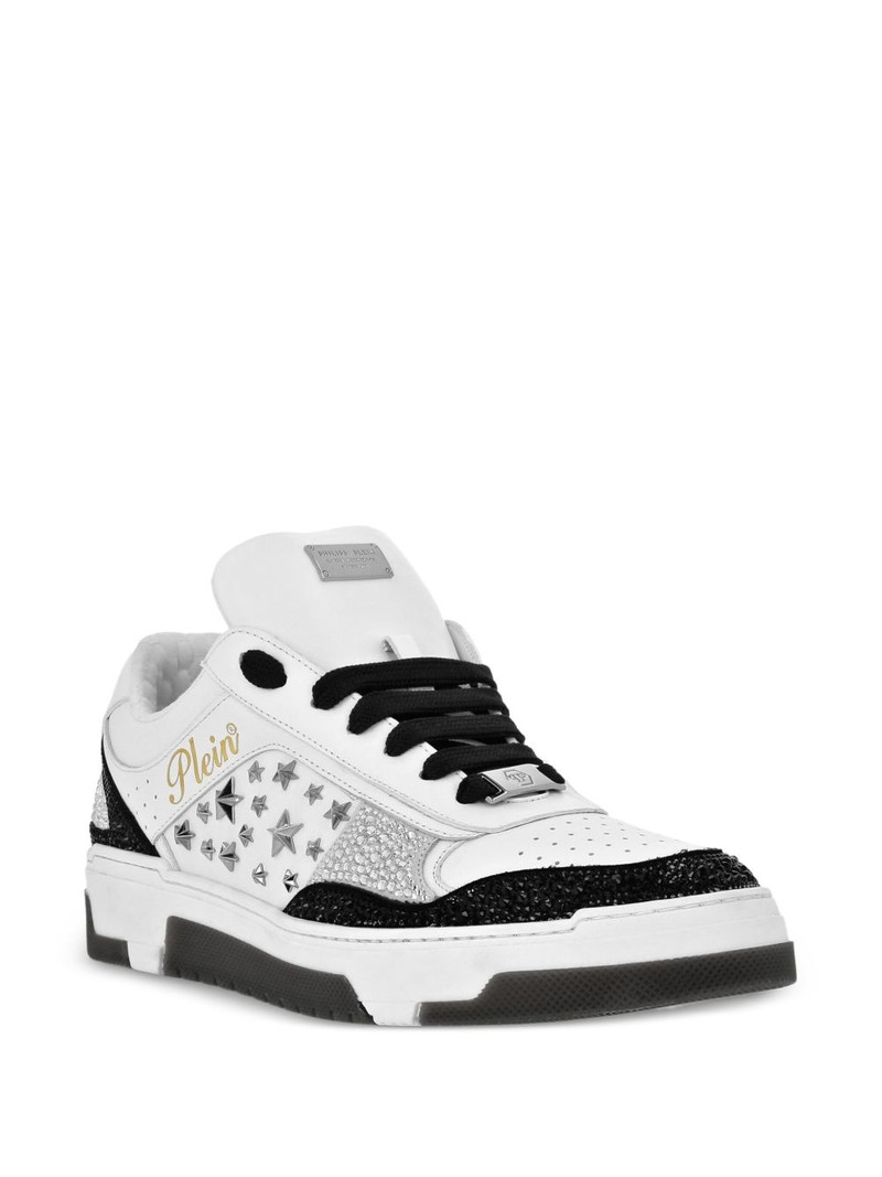 PHILIPP PLEIN studded leather sneakers outlook