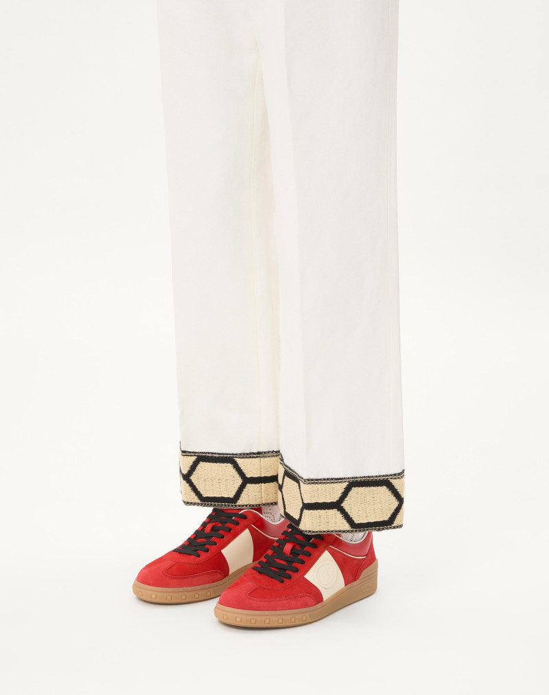 Valentino UPVILLAGE LOW TOP SNEAKER IN SPLIT LEATHER AND CALFSKIN NAPPA LEATHER outlook