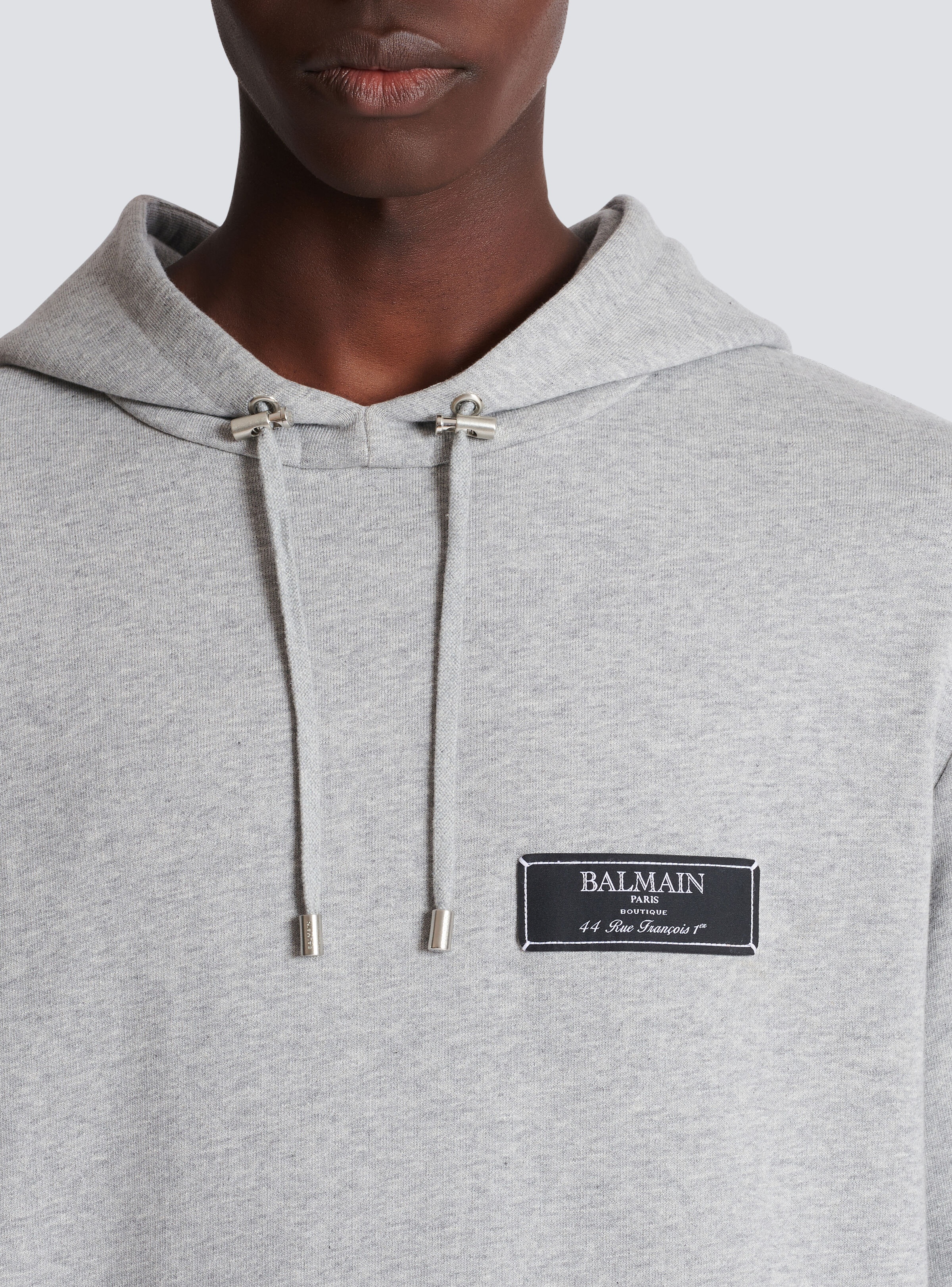 Balmain label hoodie - 8